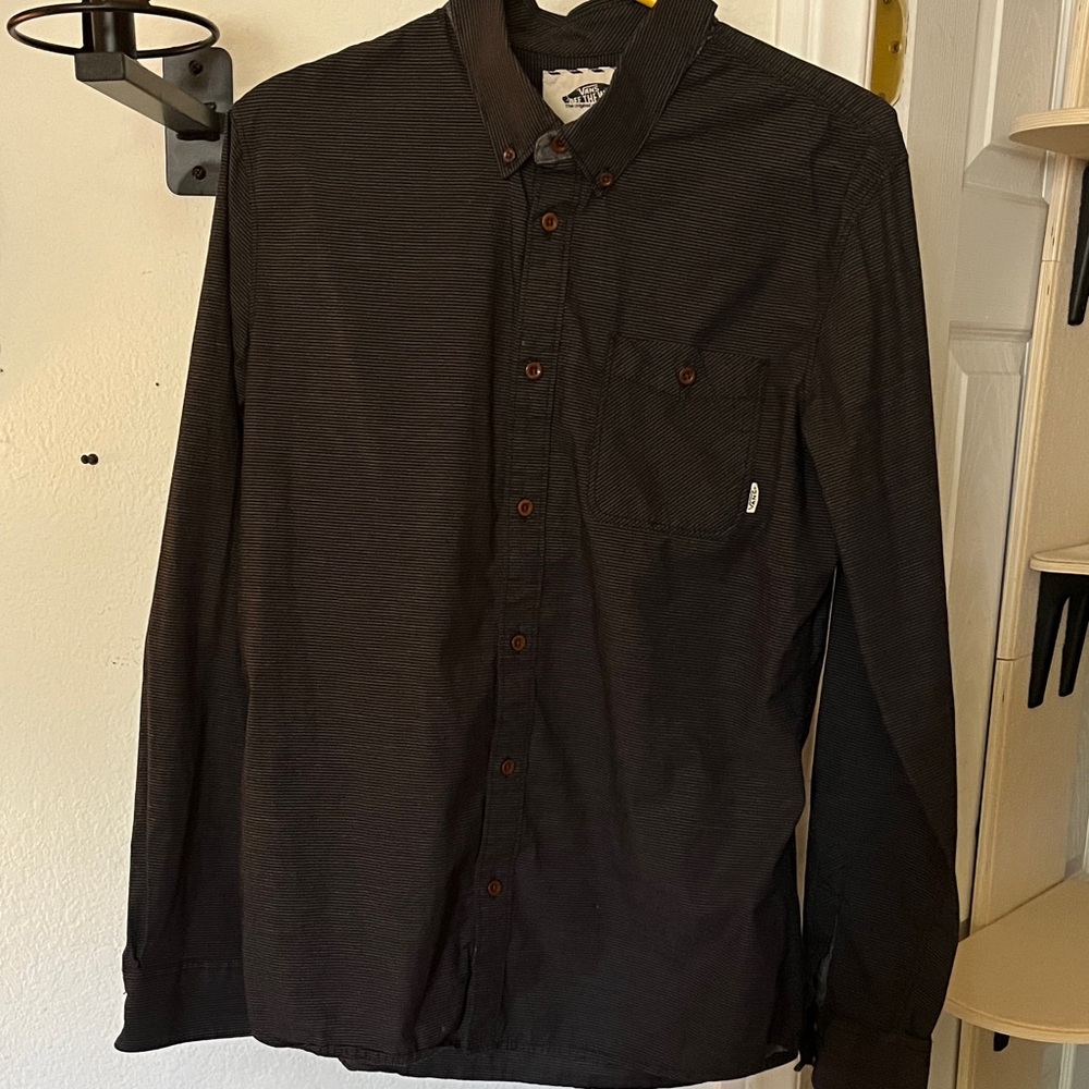 Vans Men's Dark Button-Down Shirt